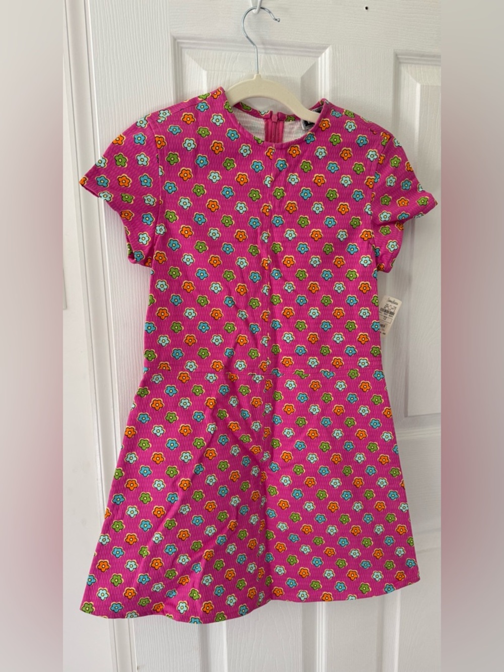 Versace Pink Floral Short-Sleeve A-Line Dress for Kids